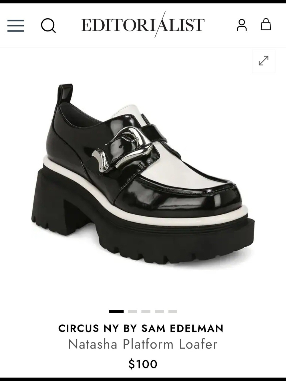 Circus by Sam Edelman Natasha Platform Loafer - Black & White